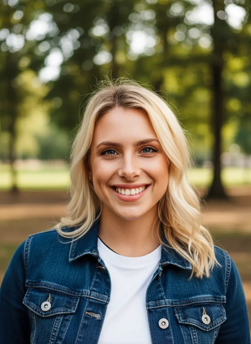 AI headshot with smiling expression