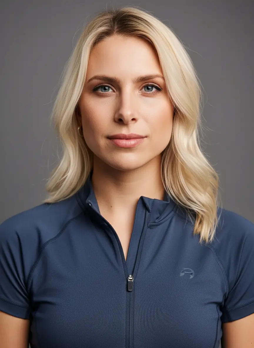 AI headshot in sporty athletic outfit