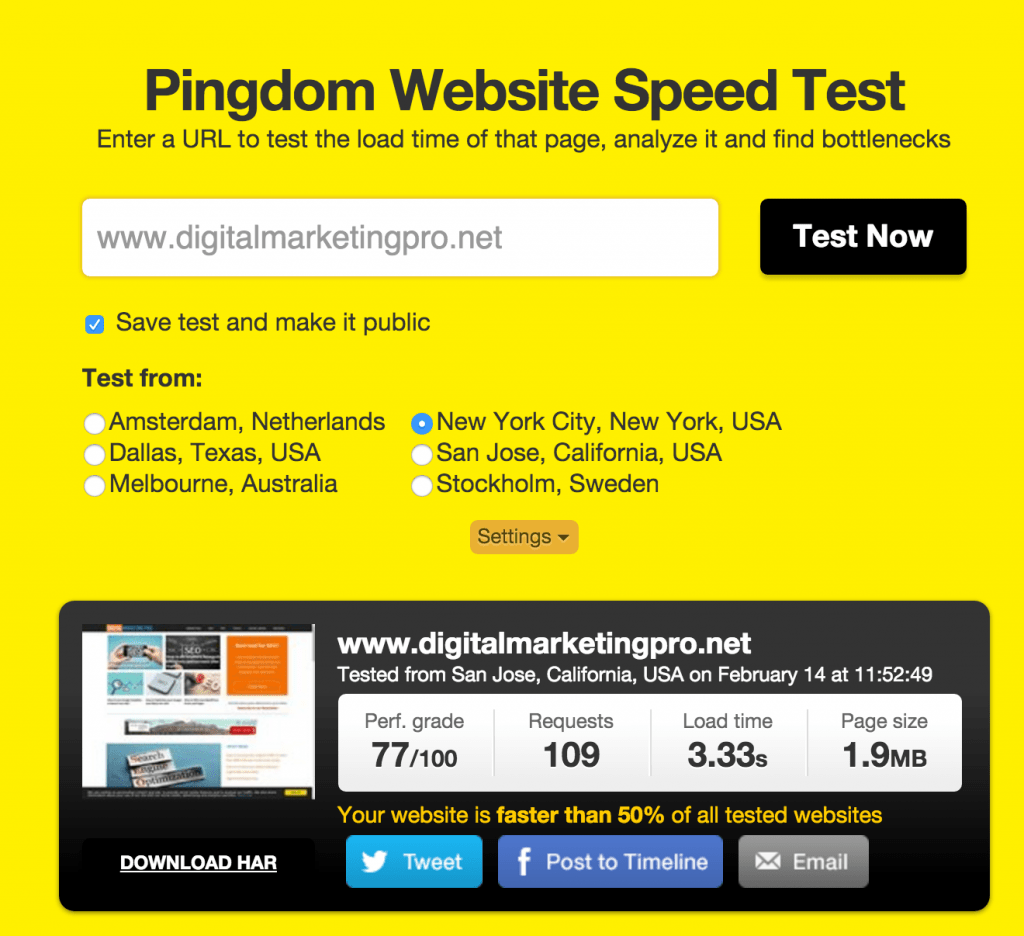 page speed checker