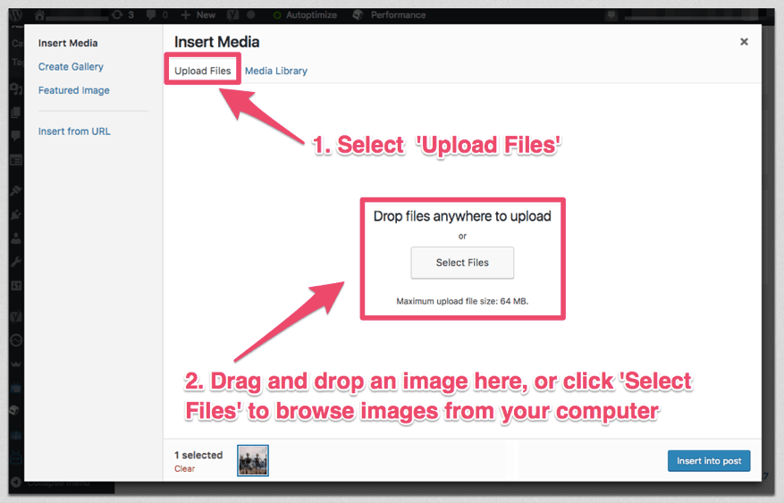 upload images to wordpress