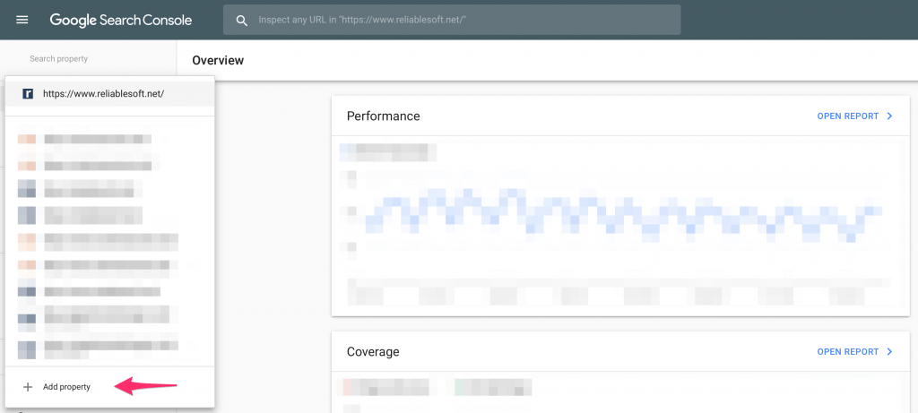 how to add website in google search console