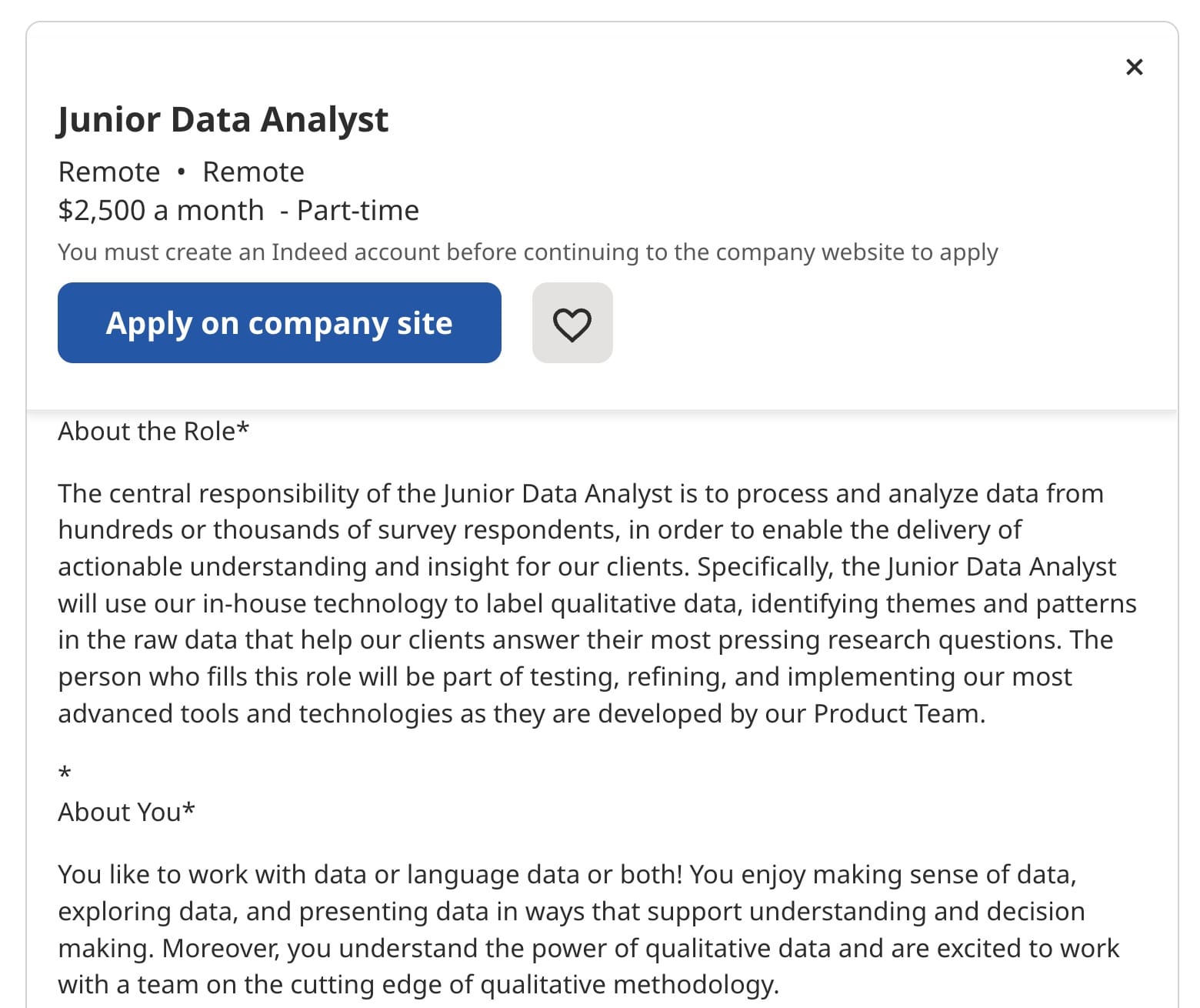 data research analyst job vacancy