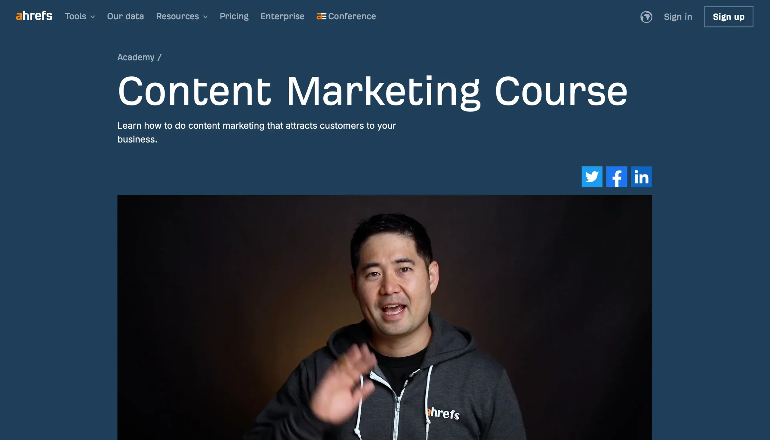 Content Marketing Course By Ahrefs