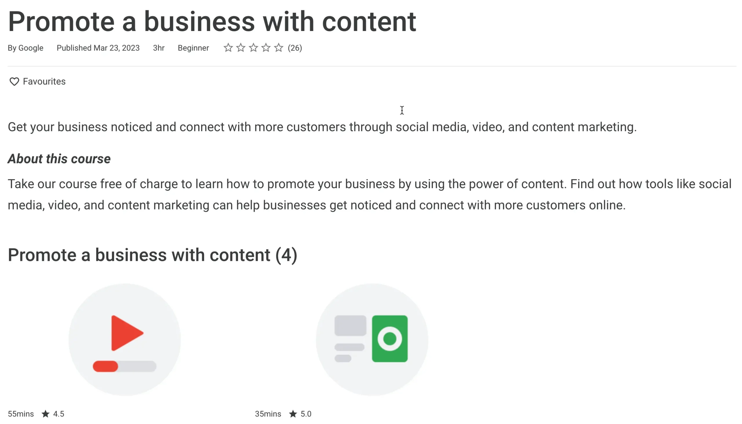 Promote a Business With Content by Google